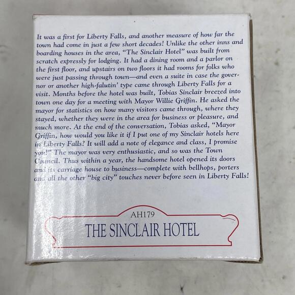 New Vintage Liberty Falls Americana Collection The Sinclair Hotel 3" 1999 - Picture 4 of 5
